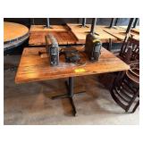 SINGLE BASE 4 SEAT WOODEN TABLE