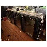TRUE 3 GLASS DOOR BAR BACK REFRIGERATOR