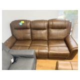 Abbyson Gilmore Leather Manual Reclining Sofa