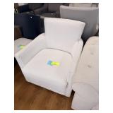 White Fabric Swivel Chair