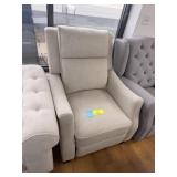 Abbyson Calvin Fabric Tufted Push-Back Recliner -