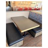 DOUBLE BASE WOODEN TOP TABLES - 48 X 30 INCH