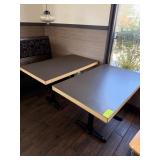 DOUBLE BASE WOODEN TOP TABLES - 48 X 30 INCH