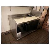 SS PREP TABLE W POLIBOARD