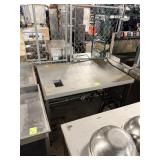 SS TABLE W TRASH OPENING