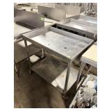 SS TABLE W DRAIN HOLE