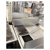 SS TABLE W BACKSPLASH, DRAIN BOARD