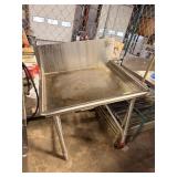 SS TABLE W BACKSPLASH, SIDE SPLASH