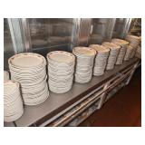 ASSORTED DETAILED RING WHITE DISHES - DINING
