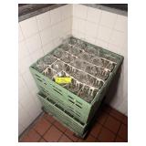 ASSORTED GLASS ON DISH RACK