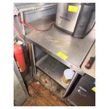 SS TABLE W DOUBLE UNDERSHELF