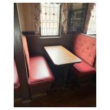 RED SEAT SECTION OF BOOTH