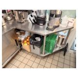 SS TABLE W/ UNDERSHELF