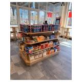 WOODEN MIDDLE ISLAND SHELF