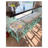 GREEN BASE BAR STOOLS