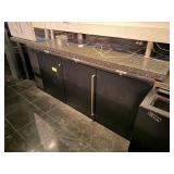 PERLICK BLACK 3 DOOR BAR BACK - MODEL BS84