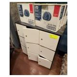 White metal storage locker