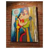 Nitu Signed Painting on Canvas