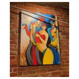 Nitu Signed Painting on Canvas