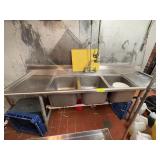 Stainless Steel 3-Compartment Sink