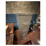 Four-drawer metal filing cabinet