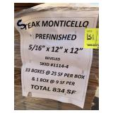 Teak Monticello prefinished