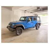 2016 JEEP WRANGLER UNLIMITED SPORT S,4WD BLUE