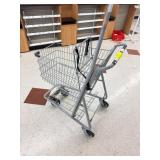 Metal Grocery Shopping Cart with Flagpole