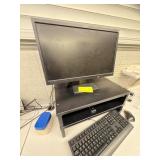 Planar Computer Monitor with Keyboard