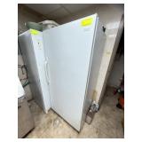 White upright freezer