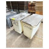 Plastic Storage Bins with Metal Lids
