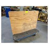 Wooden Rolling Dolly Cart