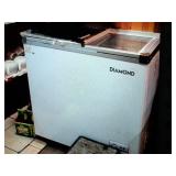 DIAMOND GLASS SLIDING DOOR FREEZER