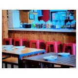 RED COUNTER STOOLS