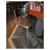 Black Metal Bar Stool with M Backrest