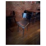 Black Metal Bar Stool with M Backrest
