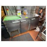 Commercial Stainless Refrigerated 3 Door Prep