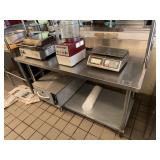 SS Table w/ Undershelf and Overshelf