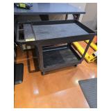 BLACK RUBBER  ROLLING  CART