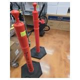 RED CAUTION  POLES