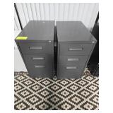 3 DRAWER  METAL  FILE CABINETS