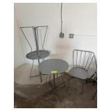 METAL TABLES AND CHAIRS