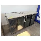 KROWNE 3 GLASS DOOR BAR BACK REFRIGERATOR GRANITE