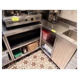 L SHAPED SERVICE SS CABINET W SINK