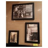 ASSORTED PICTURES ON WALL