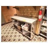 SS SERVICE CABINET W MARBLE TOP