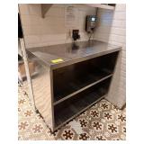 SS CABINET W BACKSPLASH