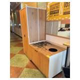 Assorted Wooden Cabinet w/ Metal Frames