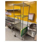Chrome Wire Shelving Rack with Wheels
