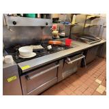 Commercial Gas Range With Griddle and Oven